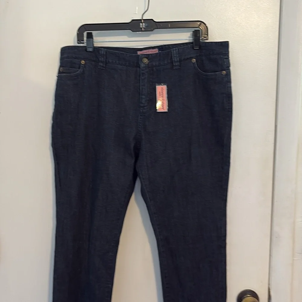 Vineyard Vines Dark Wash Straight Leg Jeans 16 NWT - Picture 5 of 10